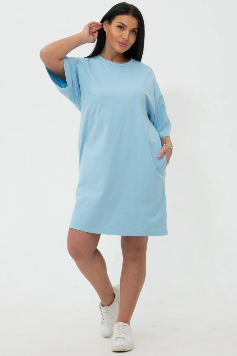 (СК) Платье-футболка "Молли" небо