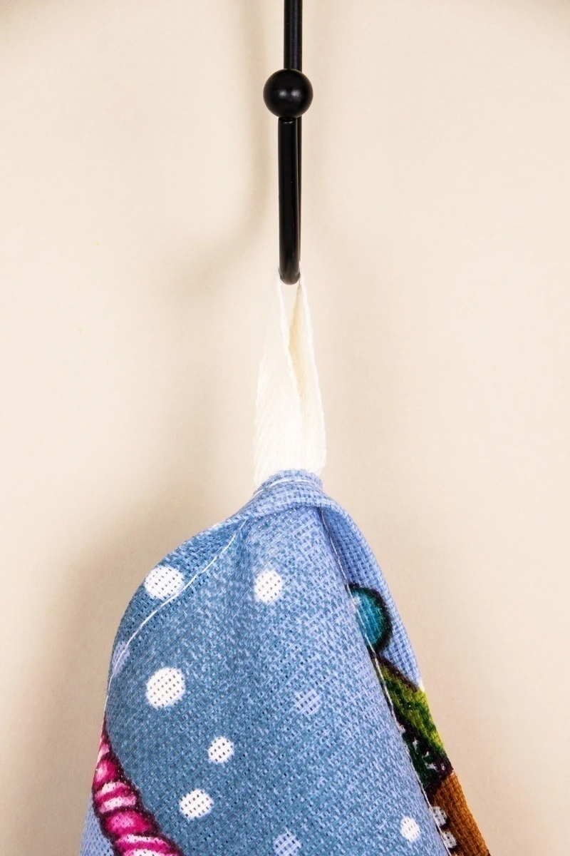 Набор полотенец рогожка (Пром) 390 Сладкий домик (изумруд) - 3 шт - 35х75 см