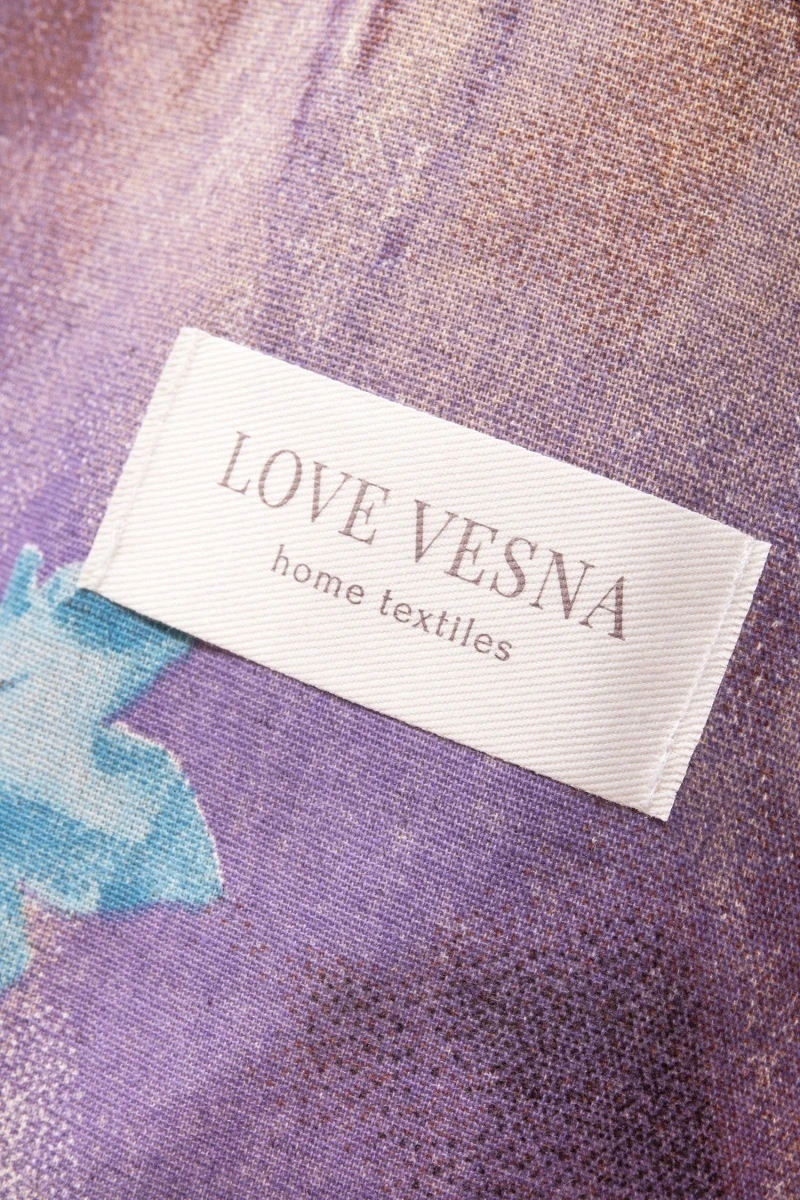 Комплект штор из полульна "ГП" Осенний блюз (голубой)