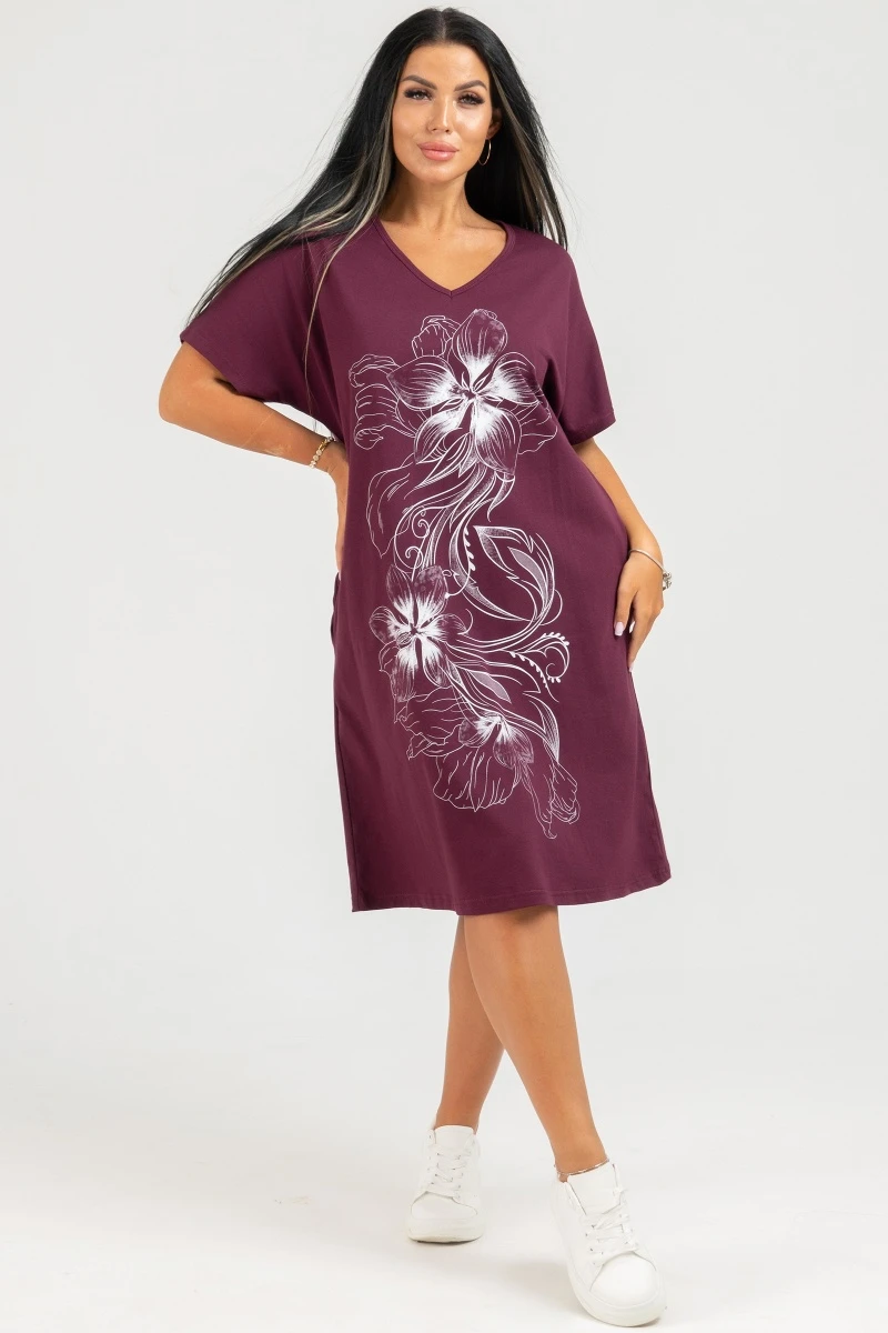 (СК) Платье "Юлия" винный