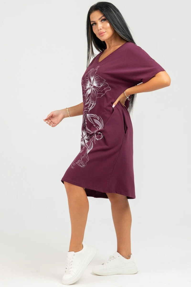 (СК) Платье "Юлия" винный