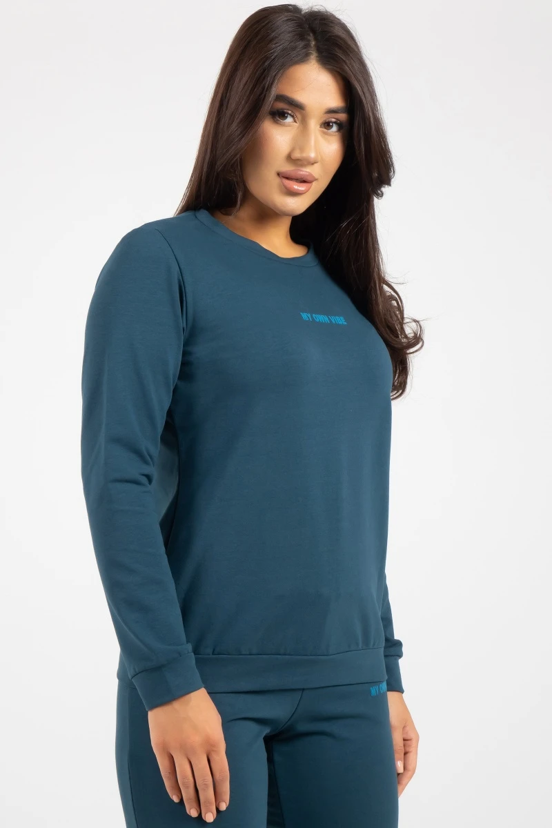 (СК) Свитшот женский "Моя атмосфера" морская волна