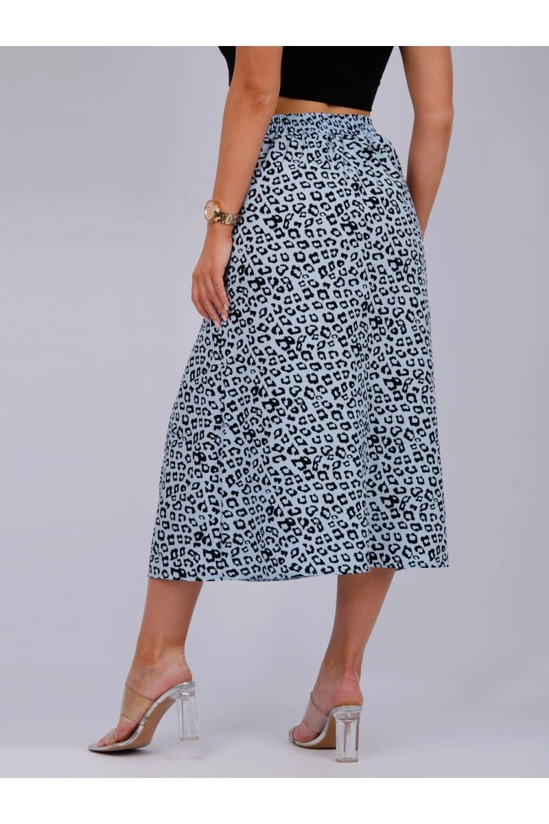 (ВНЛ) Юбка "Шанталь" голубая, штапель