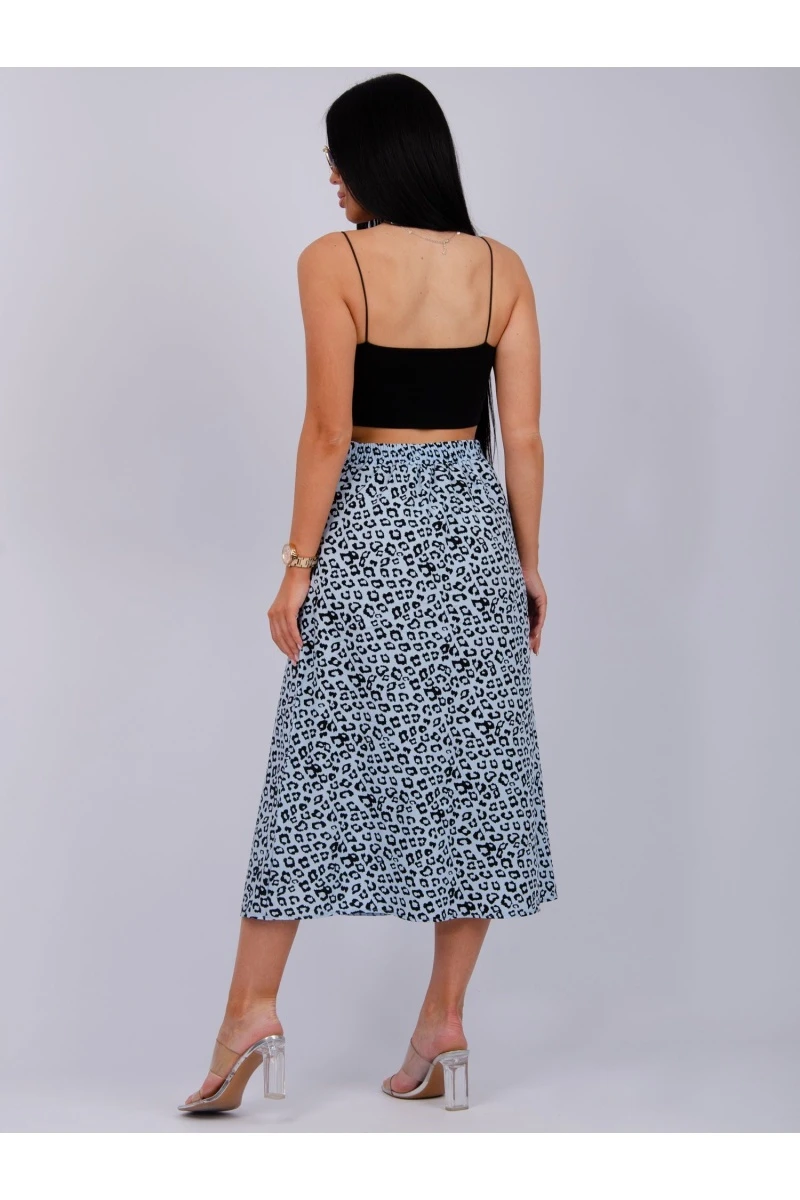 (ВНЛ) Юбка "Шанталь" голубая, штапель