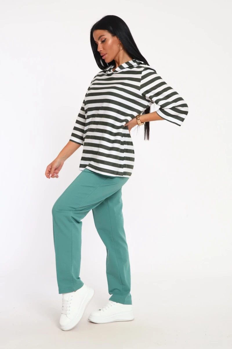 (ВНЛ) Костюм с брюками 74703 (изумрудный)