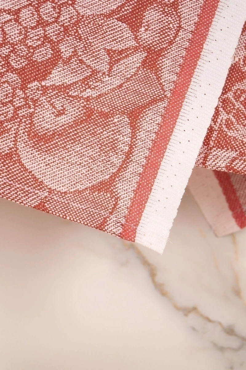 Полотенце полулен жаккард (ТЛ) 326 Фруктовый сад (красный) - 50/65