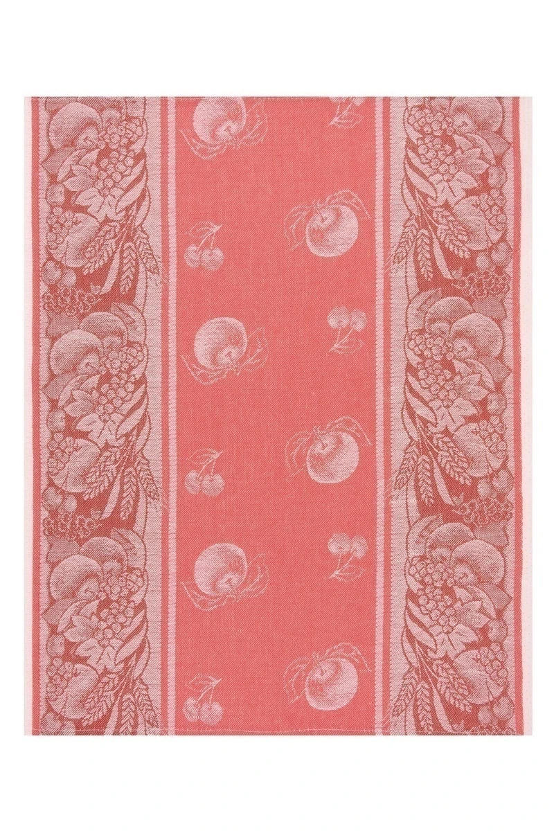 Полотенце полулен жаккард (ТЛ) 326 Фруктовый сад (красный) - 50/65