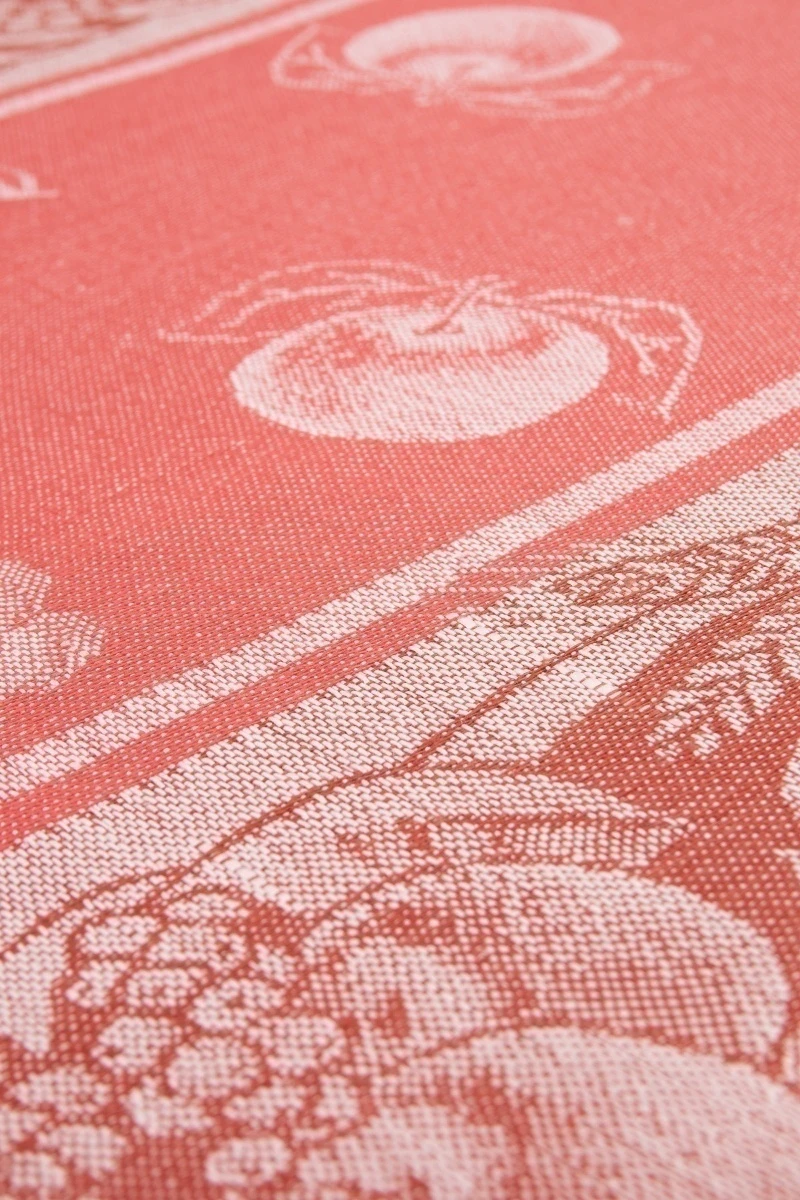 Полотенце полулен жаккард (ТЛ) 326 Фруктовый сад (красный) - 50/65