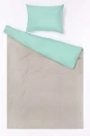 1 + 1 Пододеяльник и наволочка бязь "Французский серый+Мятный леденец" ком, 50х70 см (642+653,"ТЛ")_