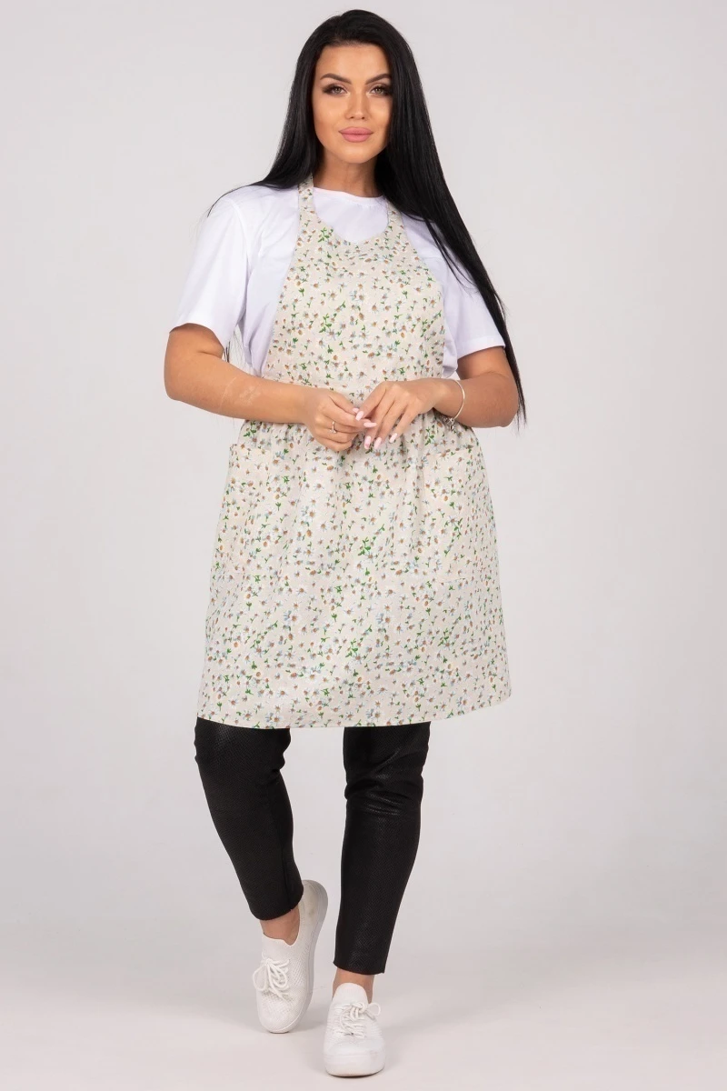 Фартук (ГОС) "Лили" (россыпь ромашек), 030 полулен