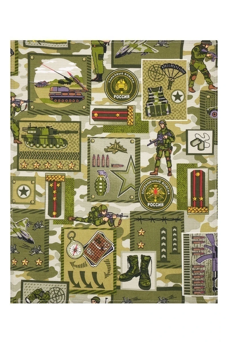 Набор вафельных полотенец (ХБК) 120 Защитники - 3 шт - 45х60 см