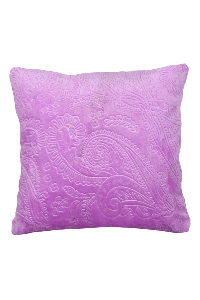 (ВНЛ) Наволочка плюш велюр на молнии  (N) "Вензель" арт. 2439