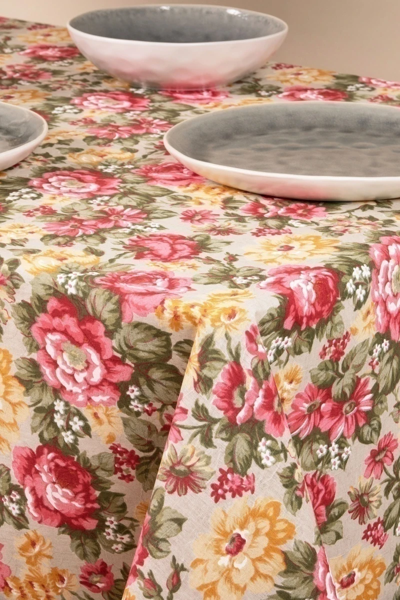 Скатерть полулен "ТЛ" Цвет шиповника (150x200 см)