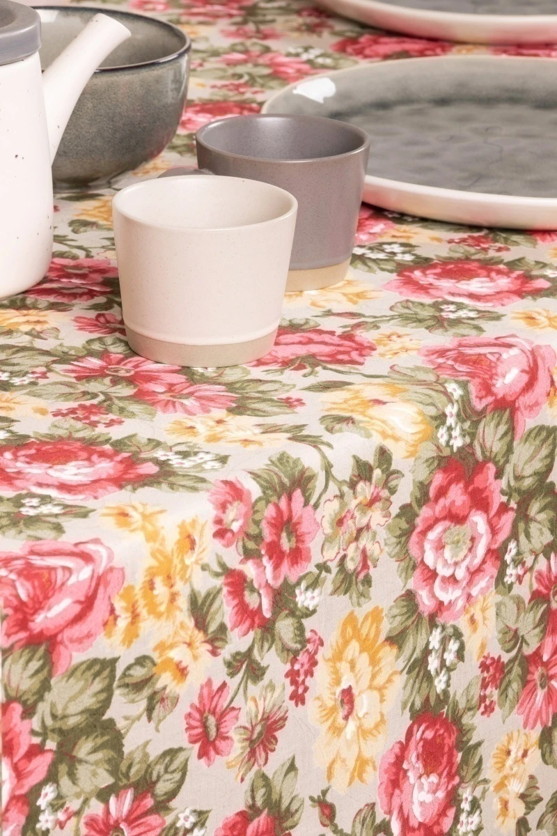 Скатерть полулен "ТЛ" Цвет шиповника (150x200 см)