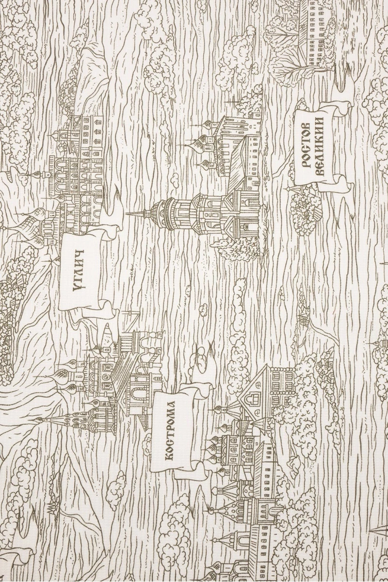 Полотенце пляжное вафельное (ХБК) 410 Города - 150/100