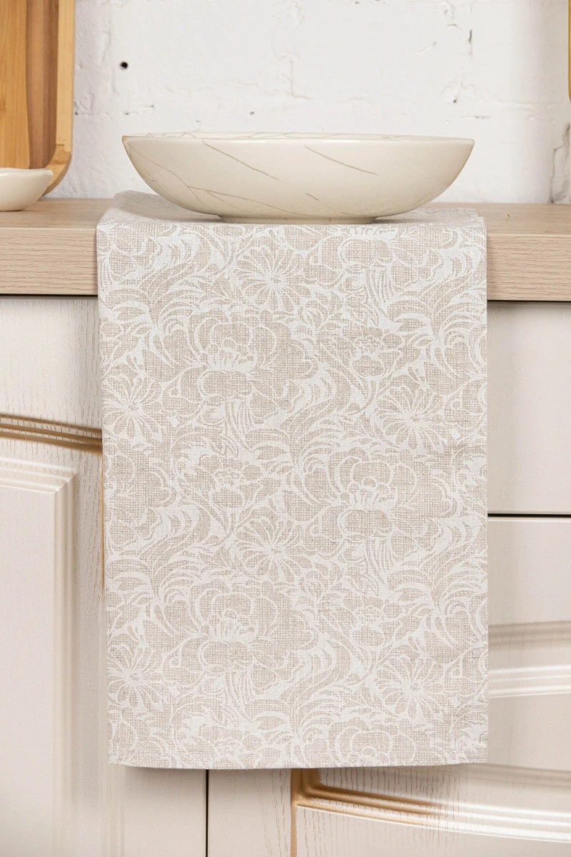 Полотенце полулен 129 Пионы - 45/60