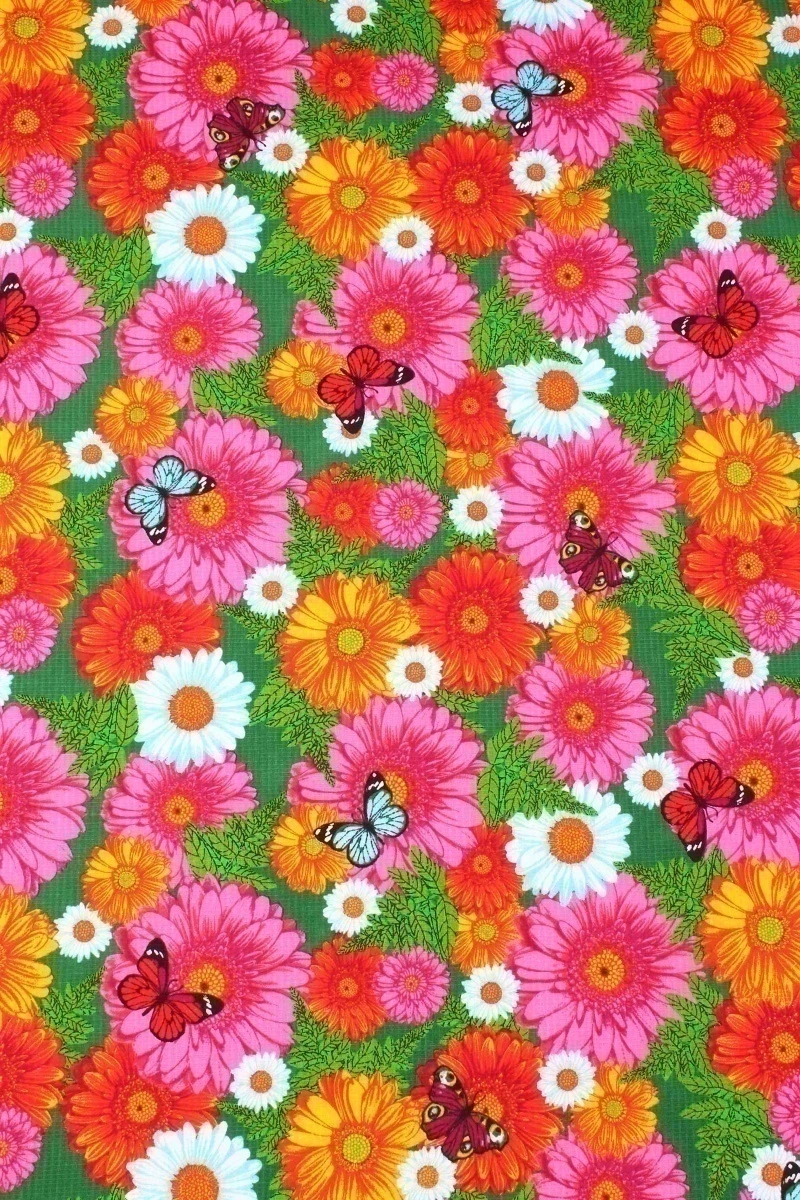 Полотенце пляжное вафельное 129 Астра на зеленом - 150/80