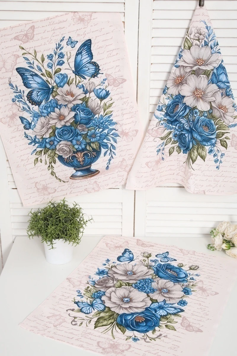 (ВНЛ) Полотенце 32587 (голубой)