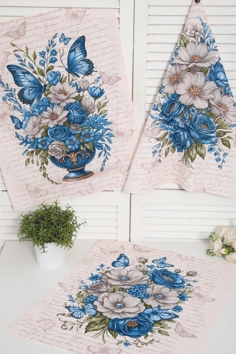 (ВНЛ) Полотенце 32587 (голубой)