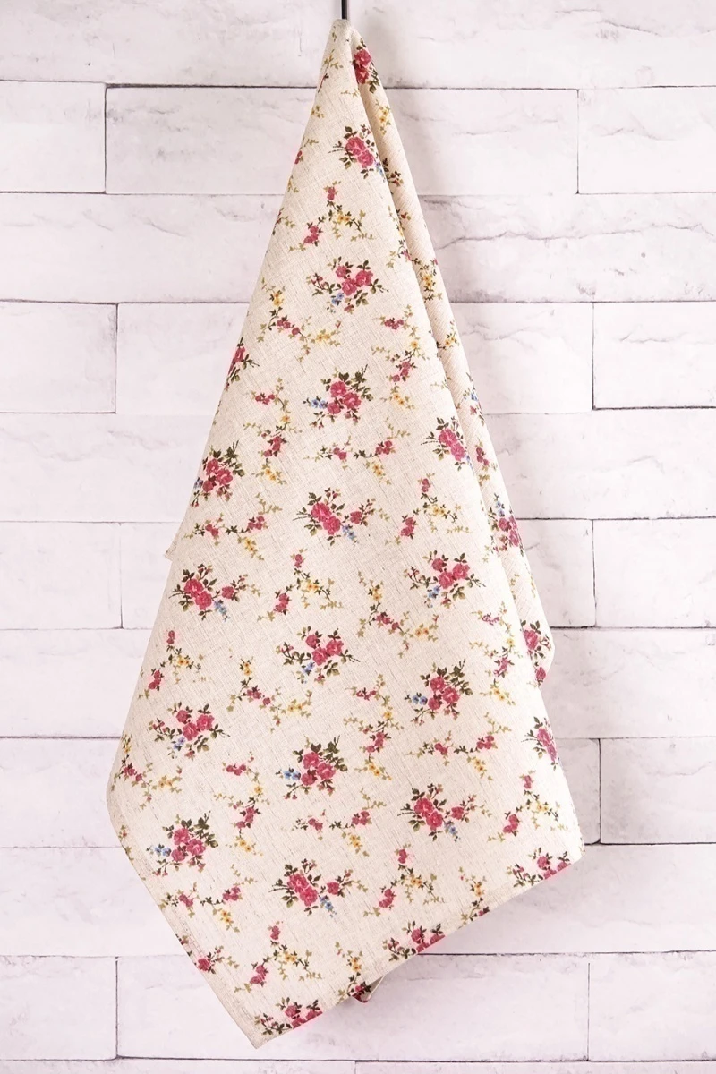 Полотенце полулен 086 Букетики маков - 45/60