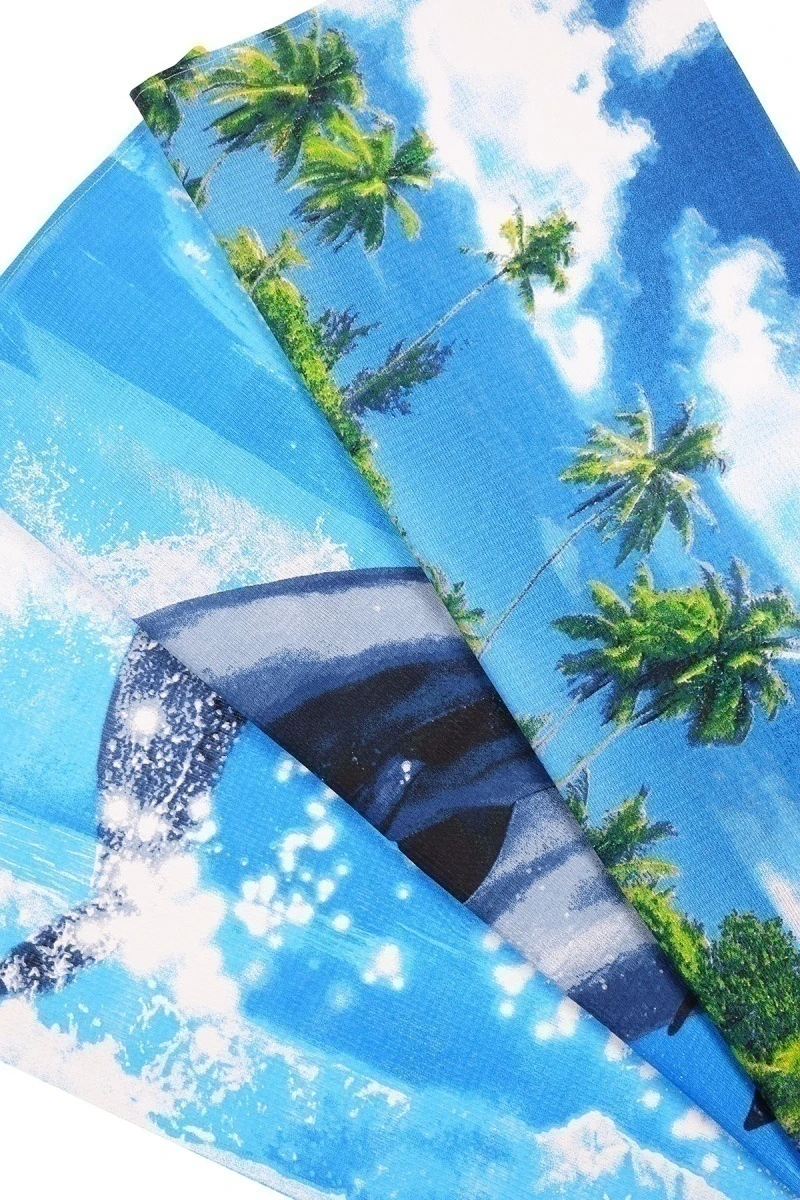 Полотенце пляжное вафельное (ТТ) 339 Райский уголок - 150/100