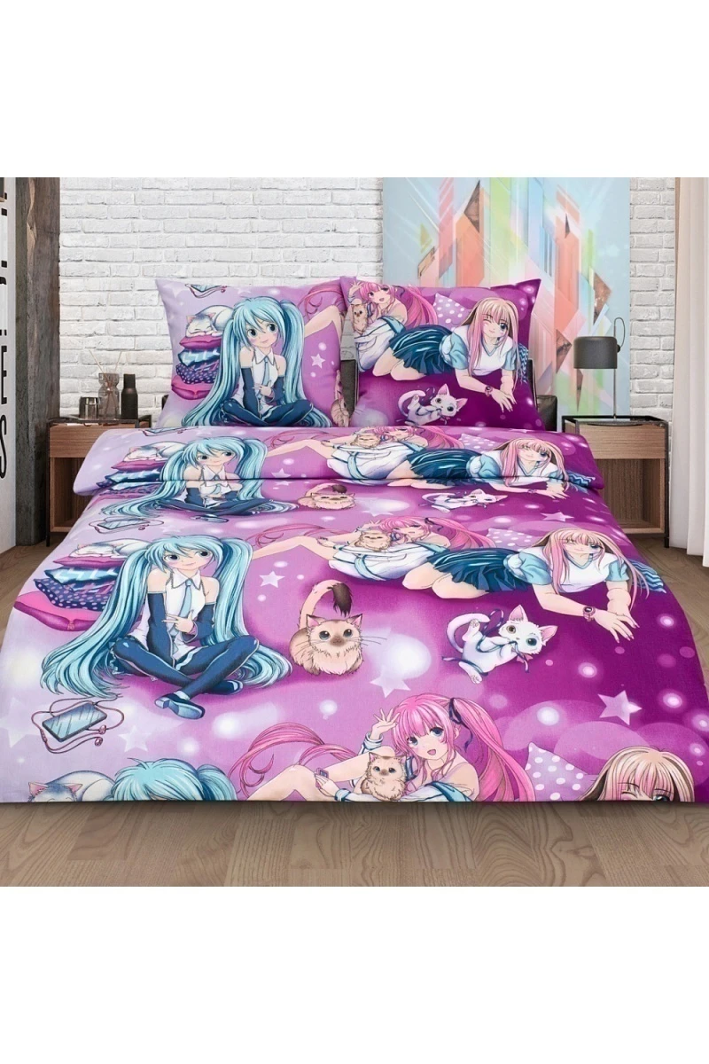 Пододеяльник "МИЛАН" бязь "Милан-Аниме" арт. 12548/1 (на молнии)