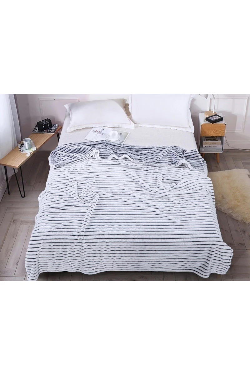 Покрывало плюш велюр MAR синий