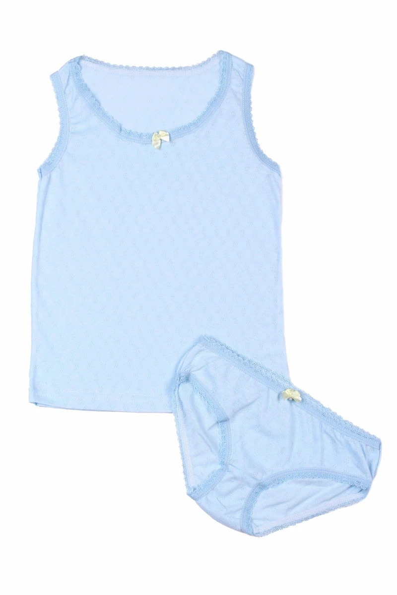 Майка и трусы для девочек BK 124 голубой