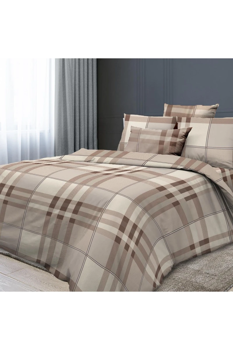 Пододеяльник бязь Премиум ГОСТ "ХБК" 140г/м "Лионель" какао арт. 6853-1_