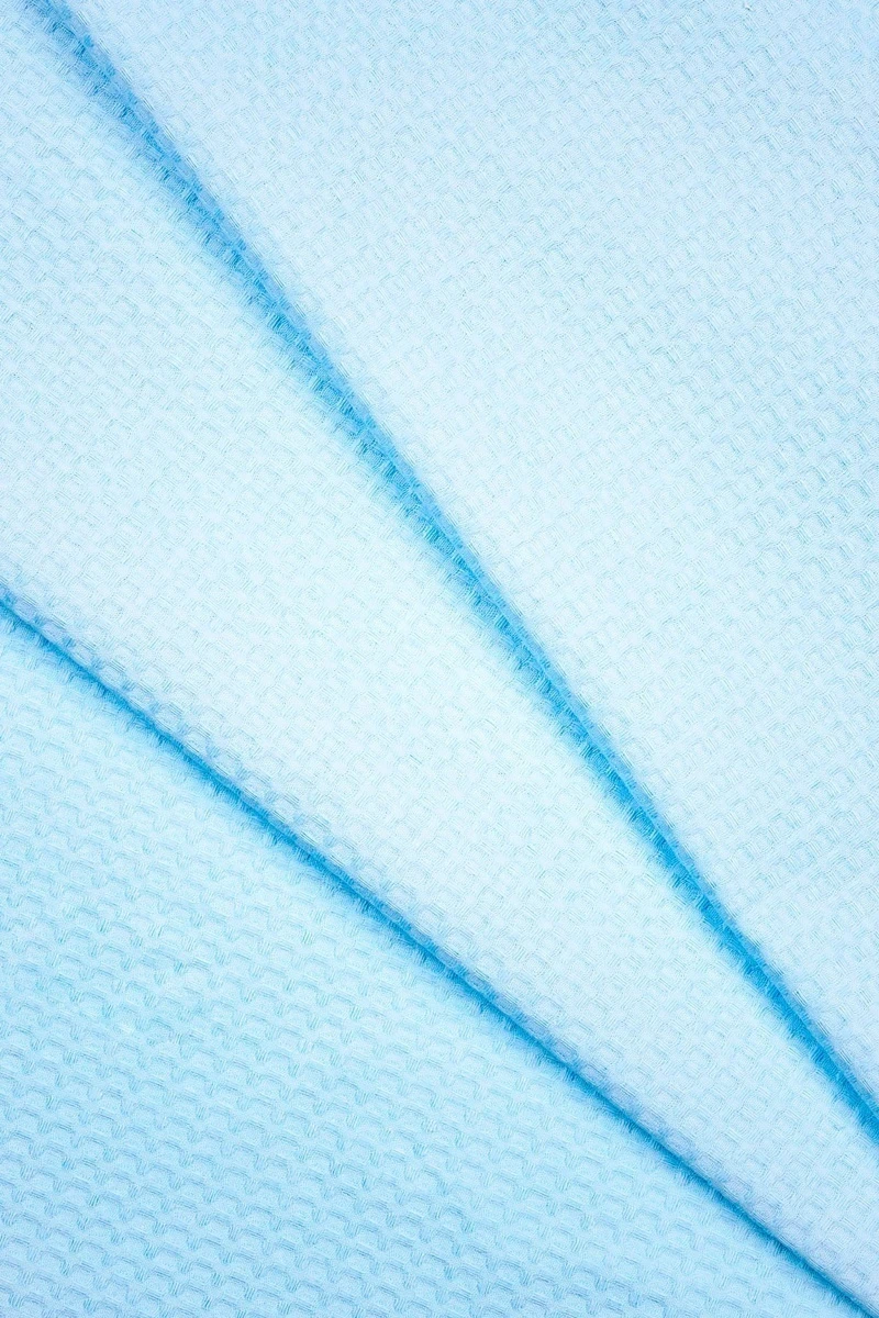 Полотенце пляжное вафельное 291 Голубой (однотон) (240 гр) - 150/100