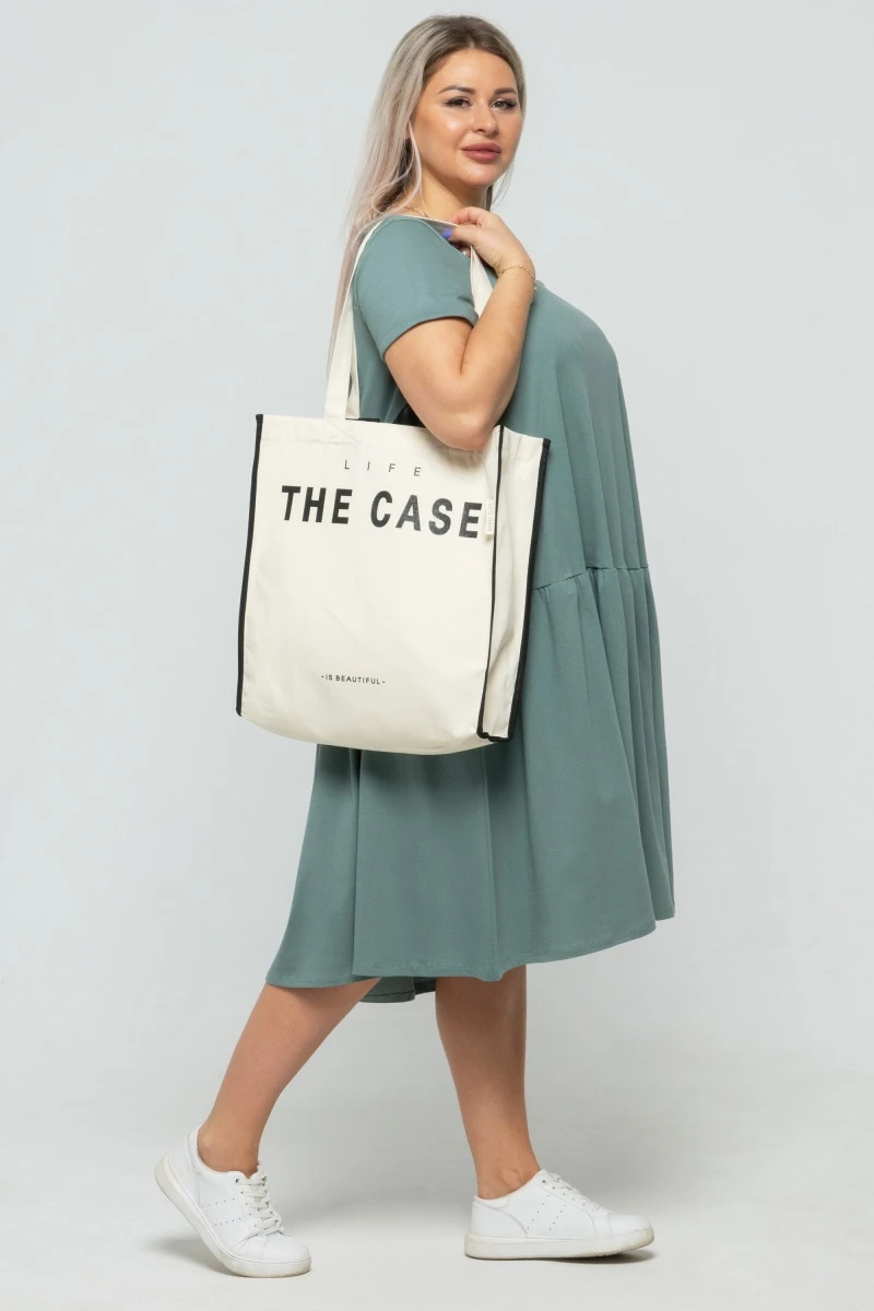Эко сумка-шоппер из саржи "Стиль жизни" (кейс)