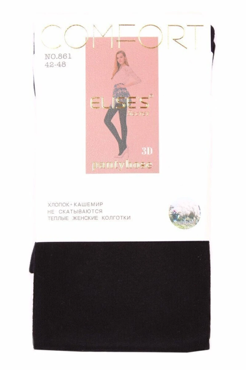 Колготки кашемировые "ELISES" 861, черный