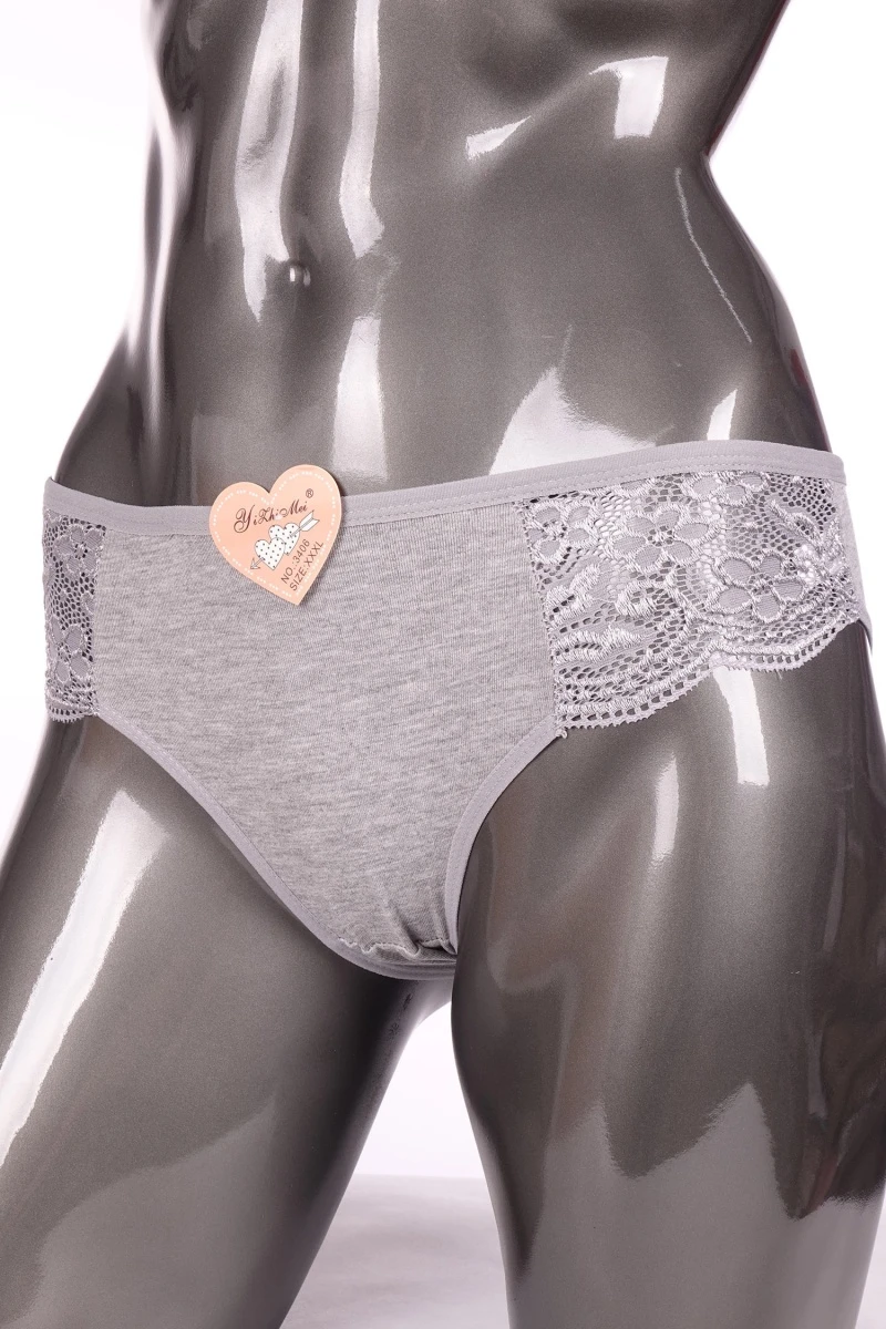 Трусы женские "YiZhiMei" 3406 - серый