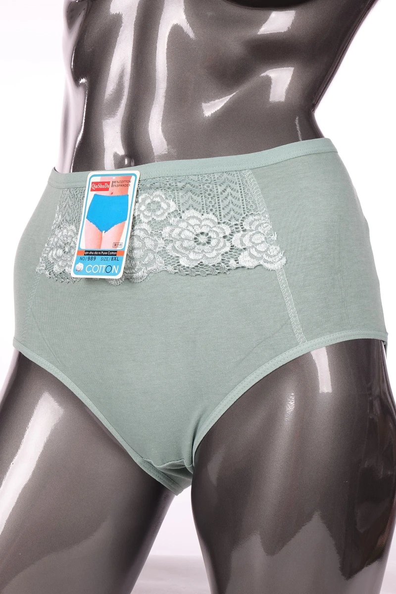 Трусы женские гигант "QinShuDa" 989 - зеленый
