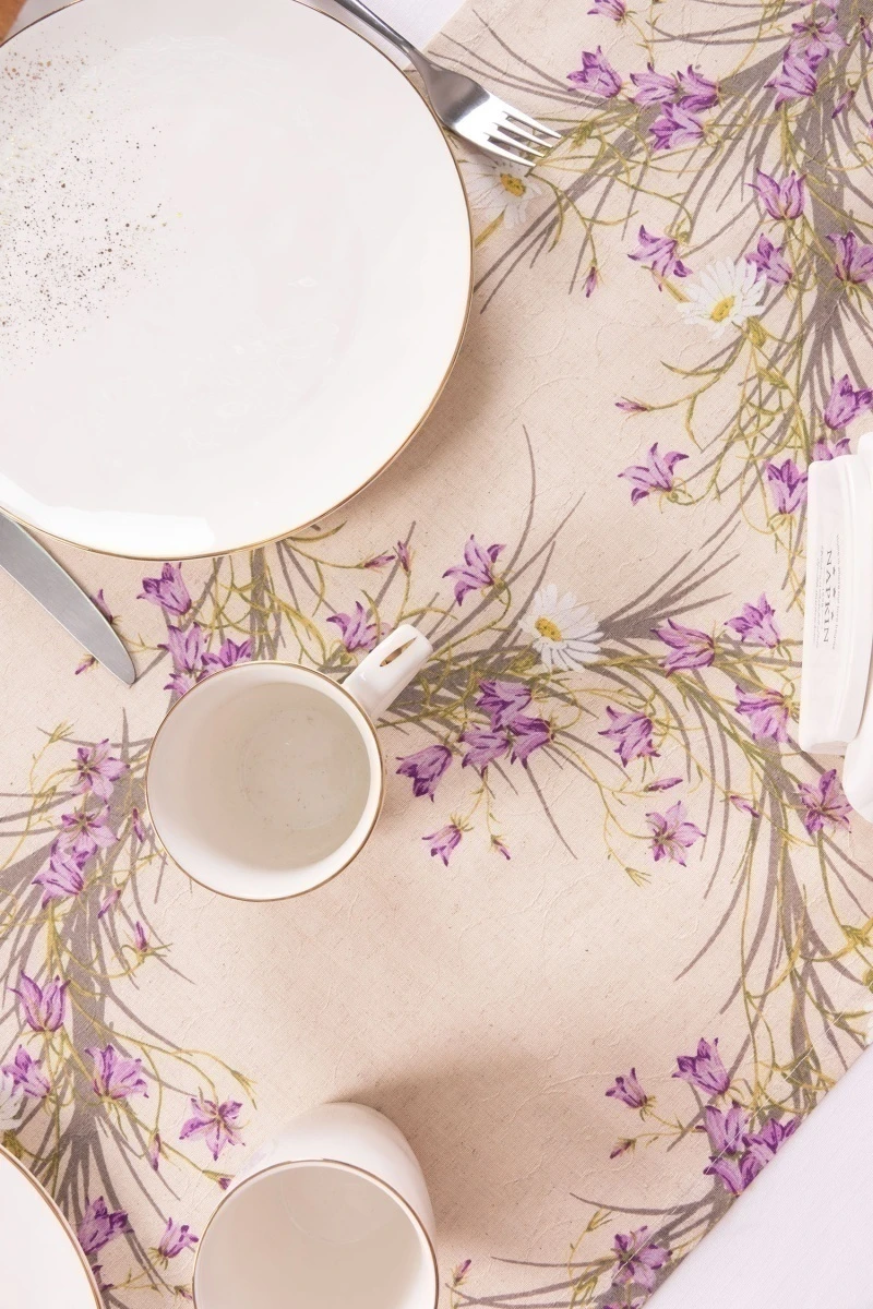 Дорожка полулен "ГП" Колокольчики (сирень)