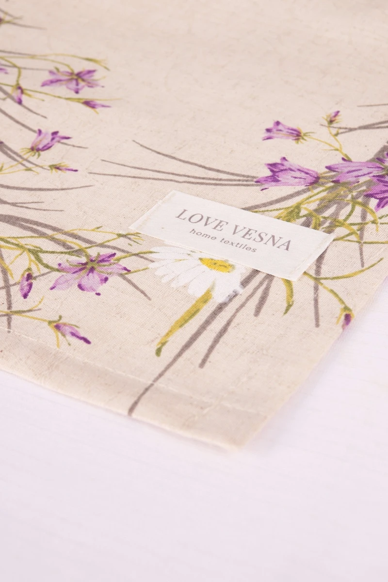 Дорожка полулен "ГП" Колокольчики (сирень)