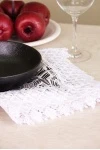 Салфетка полулен с кружевом 032 Перья (вид 3)