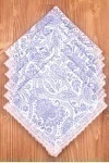 Салфетка из рогожки с кружевом 025 Персия (синий) (вид 5)