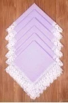 Салфетка полулен с кружевом 042 Лиловая дымка (однотон) (вид 9)