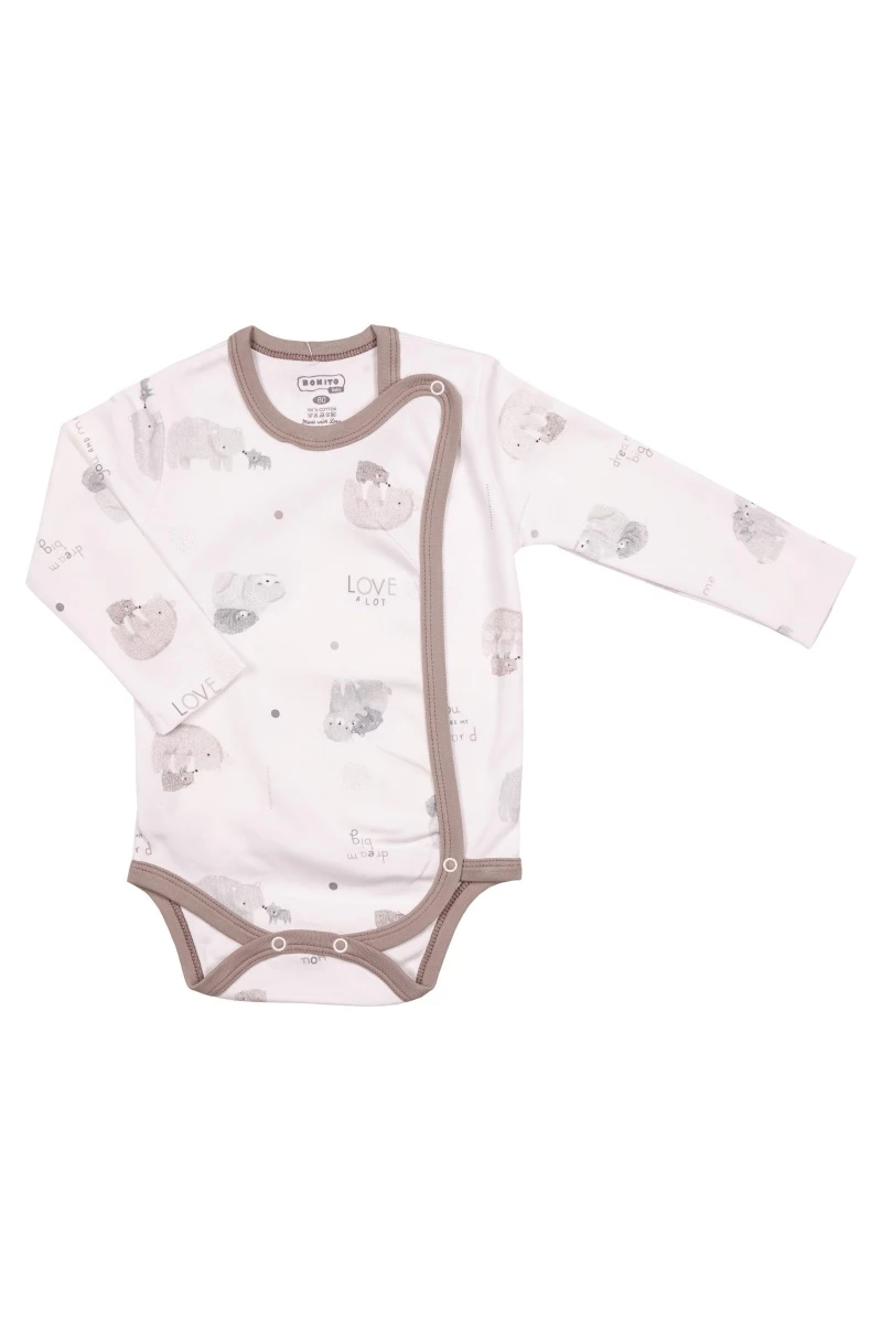 Боди для мальчиков OP1452 белый (мишки)