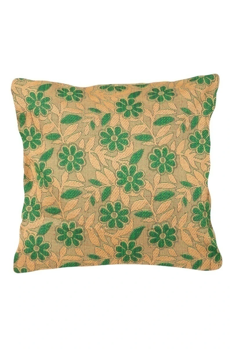 Наволочка гобелен на молнии "Зеленый акцент" арт. JB-077 (150 см)