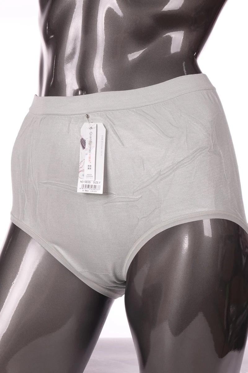 Трусы женские "Qianhuimei" 5835 - серо-зеленый