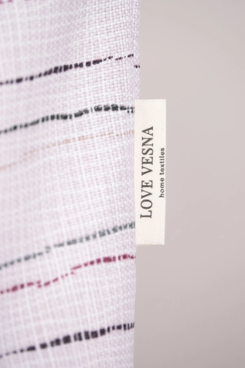 Декоративная наволочка на молнии из рогожки "ХБК" Рендже