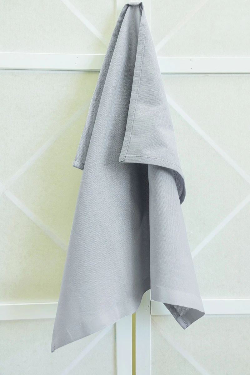 Полотенце рогожка 45/60 штучно (ТТ) 001 Серая дымка (однотон)