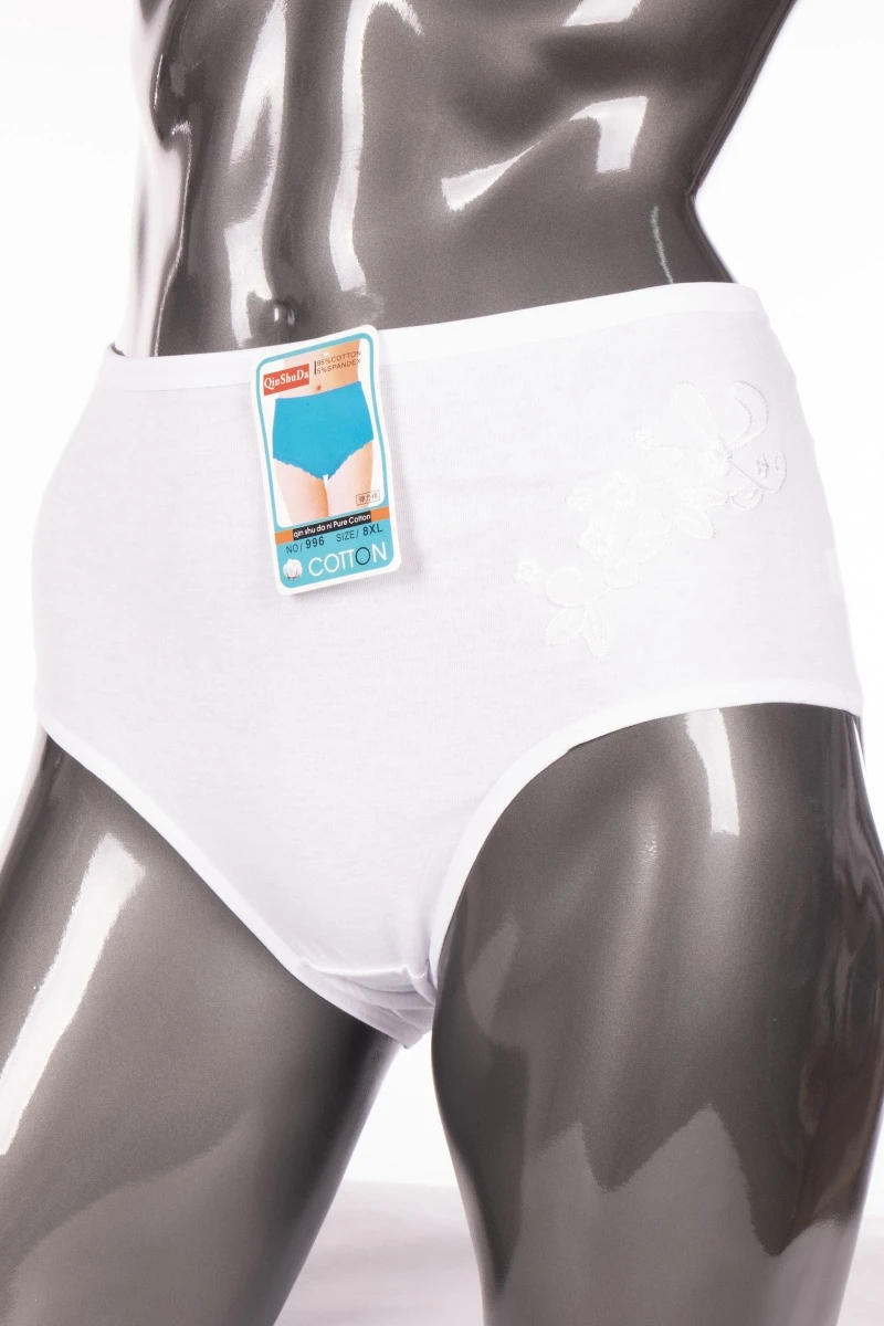Трусы женские гигант "QinShuDa" 996 - белый