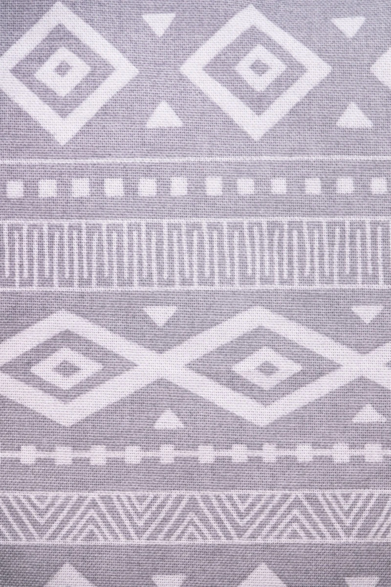 Декоративная наволочка на молнии из рогожки "ТТ" Этника (пепельный)