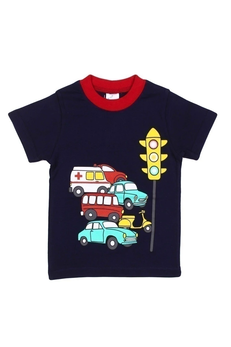Футболка для мальчиков "Светофор" BK001M темно-синий