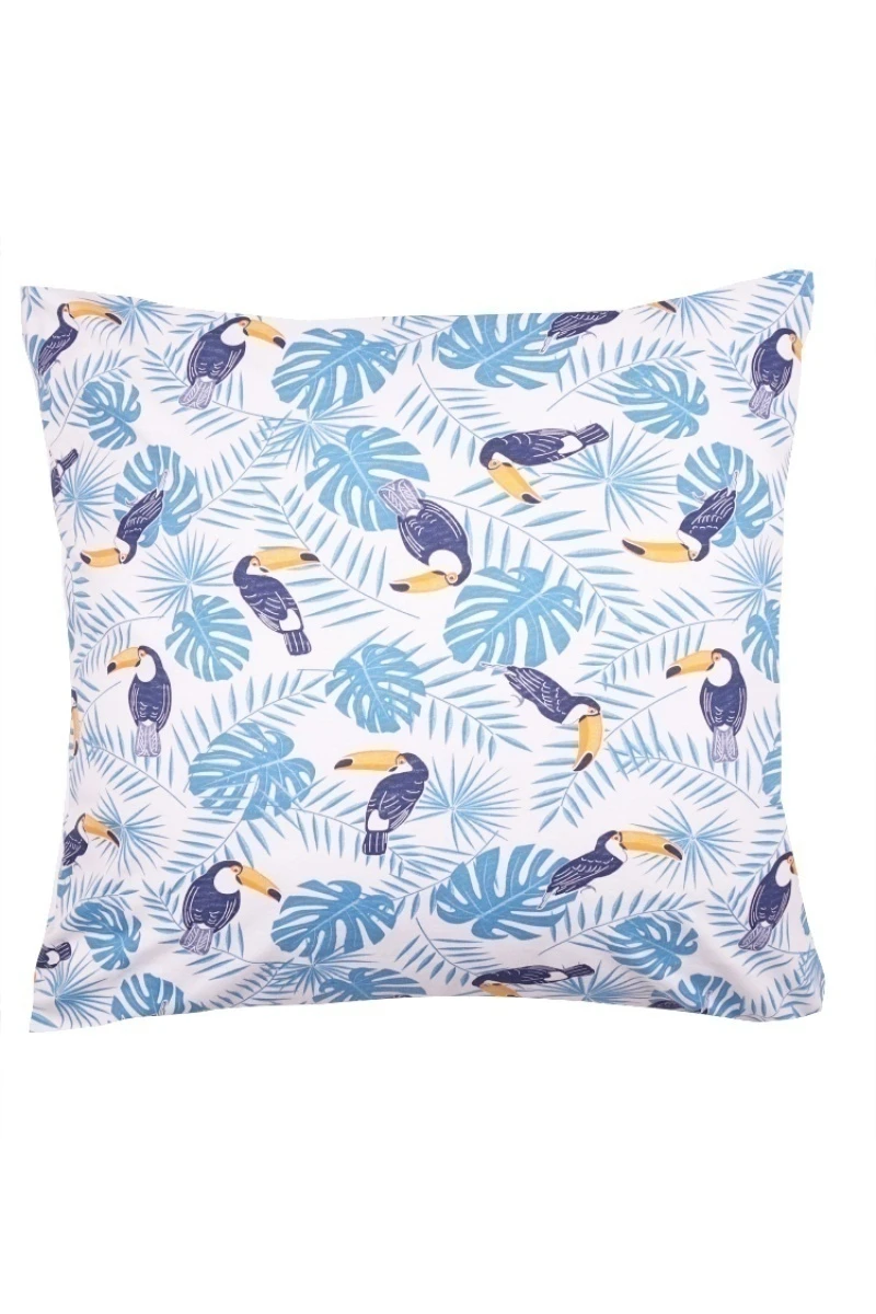 Наволочка трикотажная на молнии 162 - Туканы (белый) (145 г)