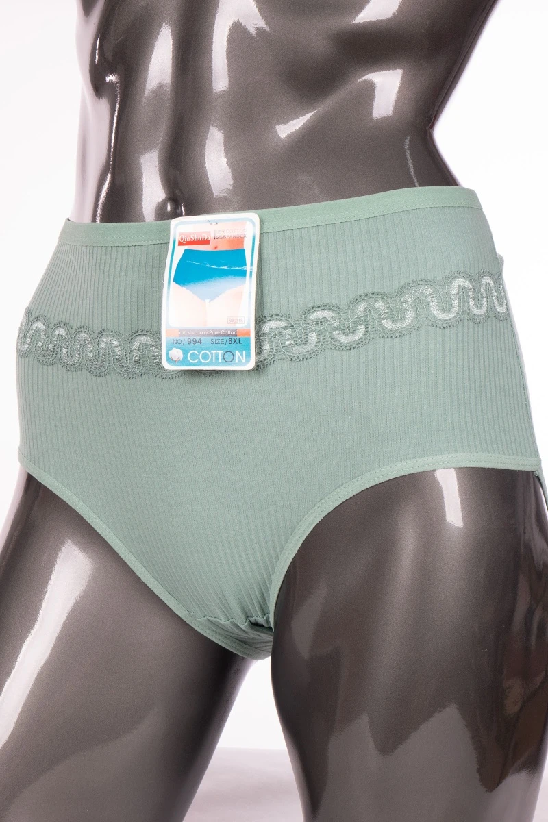 Трусы женские гигант "QinShuDa" 994 - зеленый