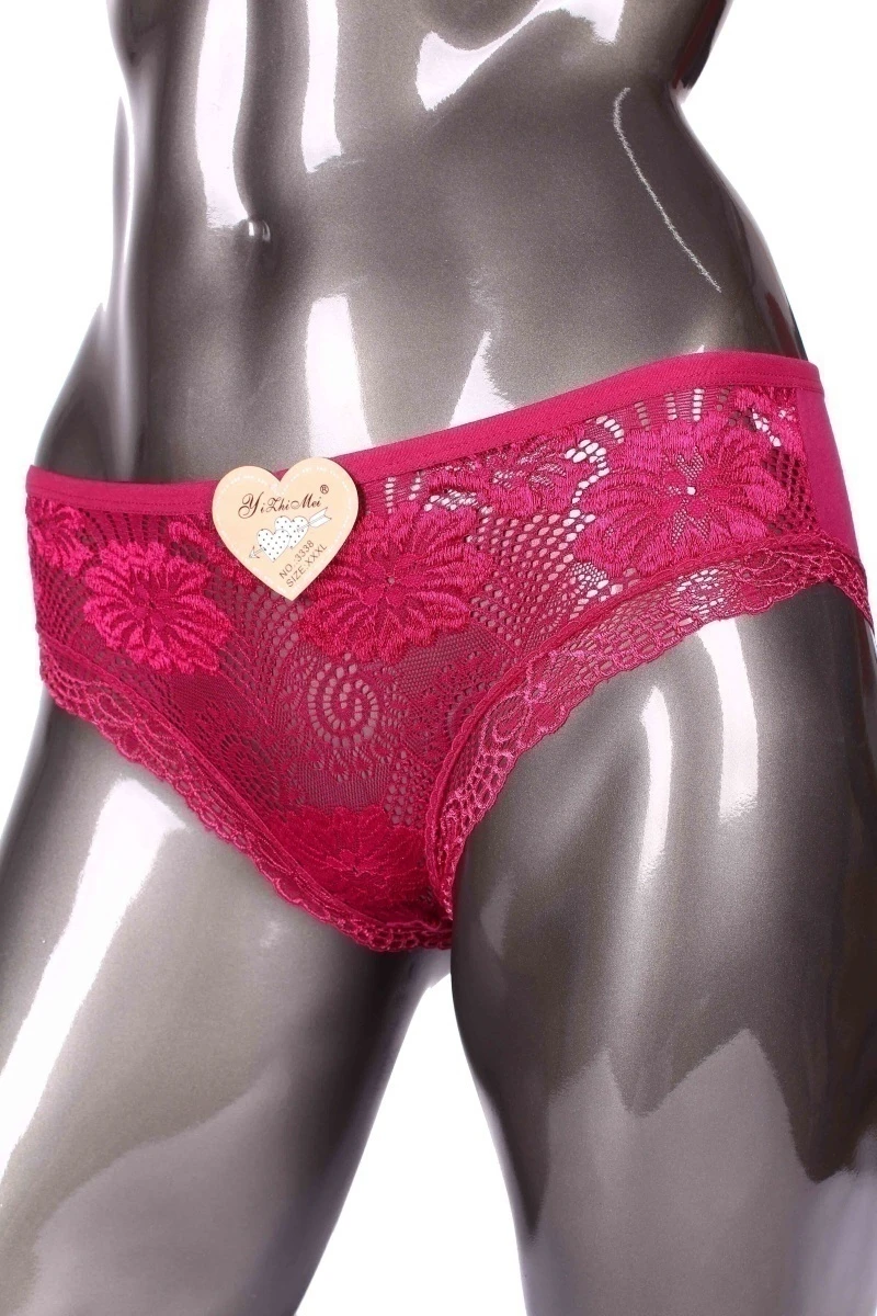 Трусы женские "YiZhiMei" 3338 - бордовый